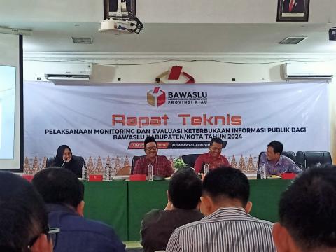 Rapat Teknis Pelaksanaan Monev Pengisian SAQ Bawaslu se-Provinsi Riau